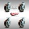 Service Caster 8 Inch SS Polyurethane Caster Set with Roller Bearings 4 Brake 2 Swivel Lock SCC SCC-SS30S820-PPUR-TLB-BSL-2-TLB-2 - alternate 7